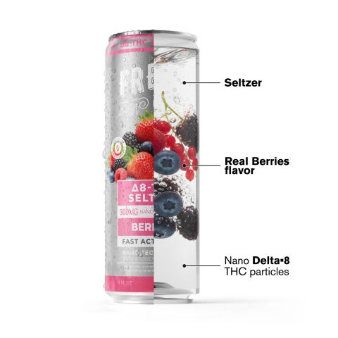 300mg Berries THC Seltzer - D8 Nano - Fresh - Thumbnail 3