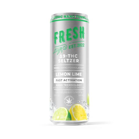 100mg Lemon Lime THC Seltzer - D9 Nano - Fresh - Thumbnail 1