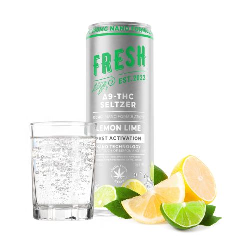 100mg Lemon Lime THC Seltzer - D9 Nano - Fresh - Thumbnail 2