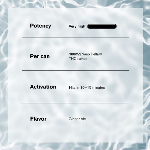 100mg Ginger Ale THC Seltzer - D9 Nano - Fresh - Thumbnail 5