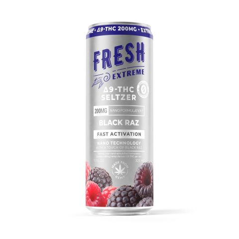 200mg Black Raz THC Seltzer - D9 Nano - Fresh - Thumbnail 1