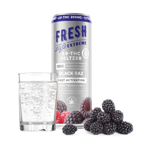 200mg Black Raz THC Seltzer - D9 Nano - Fresh - Thumbnail 2