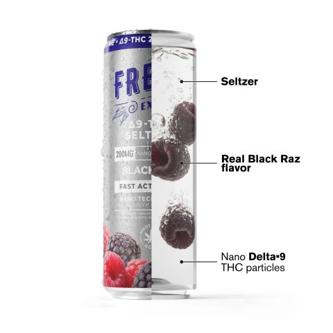 200mg Black Raz THC Seltzer - D9 Nano - Fresh - Thumbnail 3