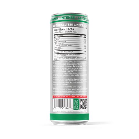 300mg Ginger Ale THC Seltzer - D8 Nano - Fresh - Thumbnail 7