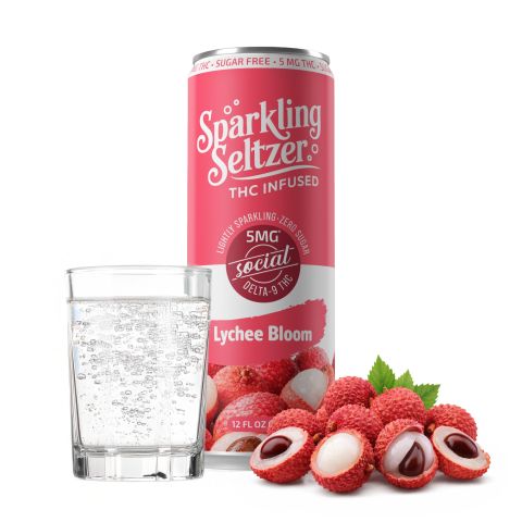 5mg Lychee Bloom THC Seltzer - Delta 9 - Fresh - Thumbnail 1