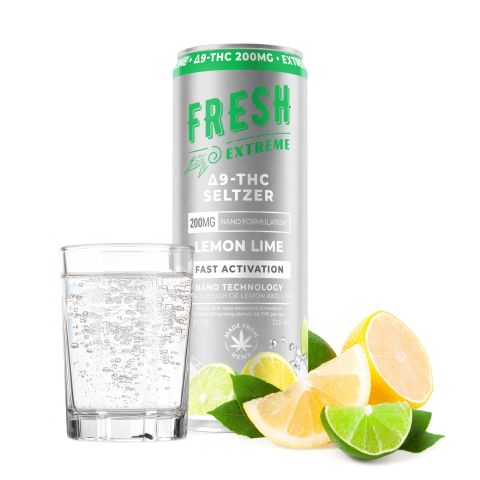 200mg Lemon Lime THC Seltzer - D9 Nano - Fresh - Thumbnail 2