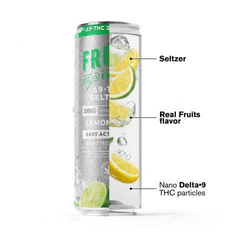 200mg Lemon Lime THC Seltzer - D9 Nano - Fresh - Thumbnail 3