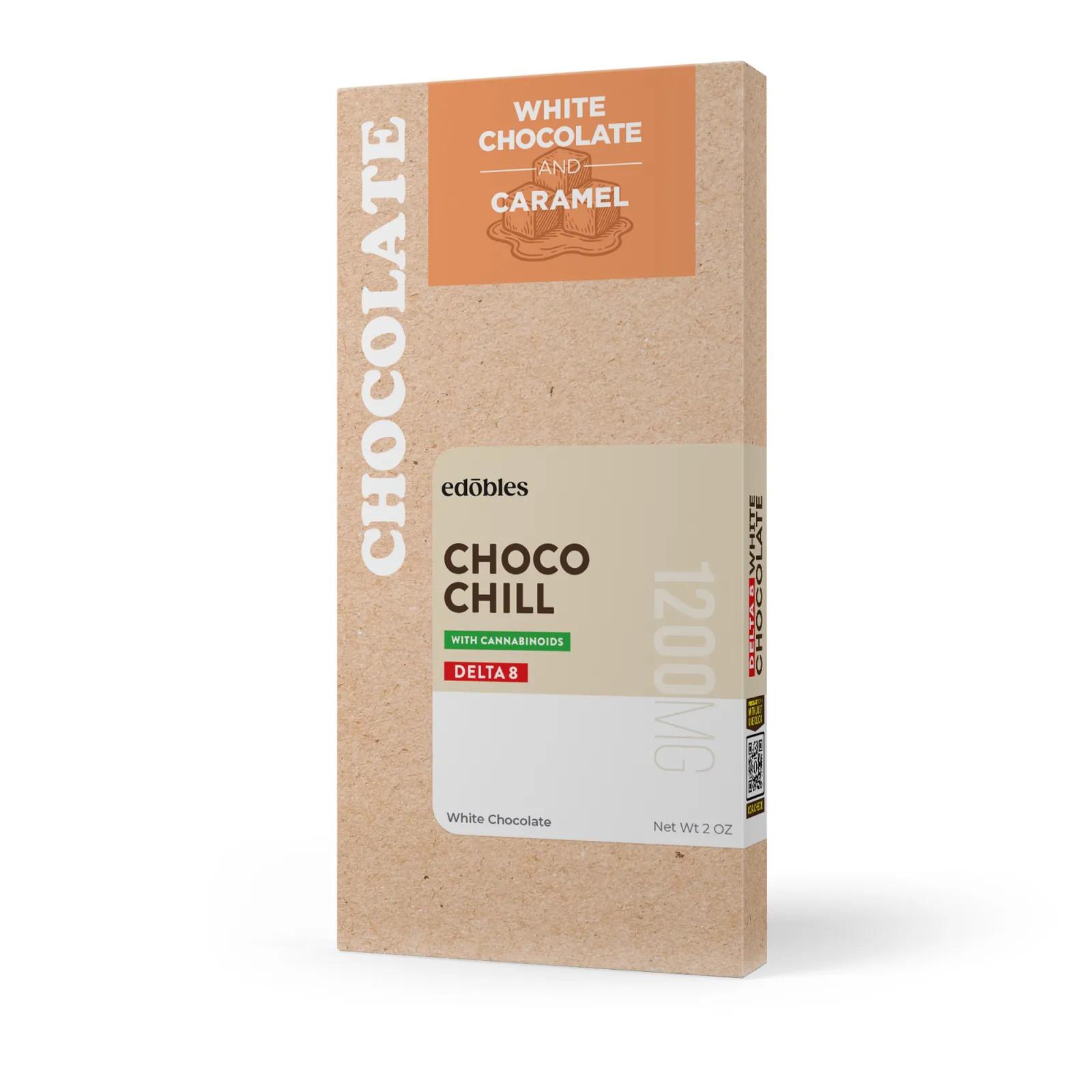 Choco Chill White Chocolate & Caramel Bar - Delta 8 - 1200mg